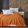 ETE HOMETEX SOFT ÖRME PAMUK PİKE ÇİFT KİŞİLİK 210X230cm TURUNCU 8696474231970